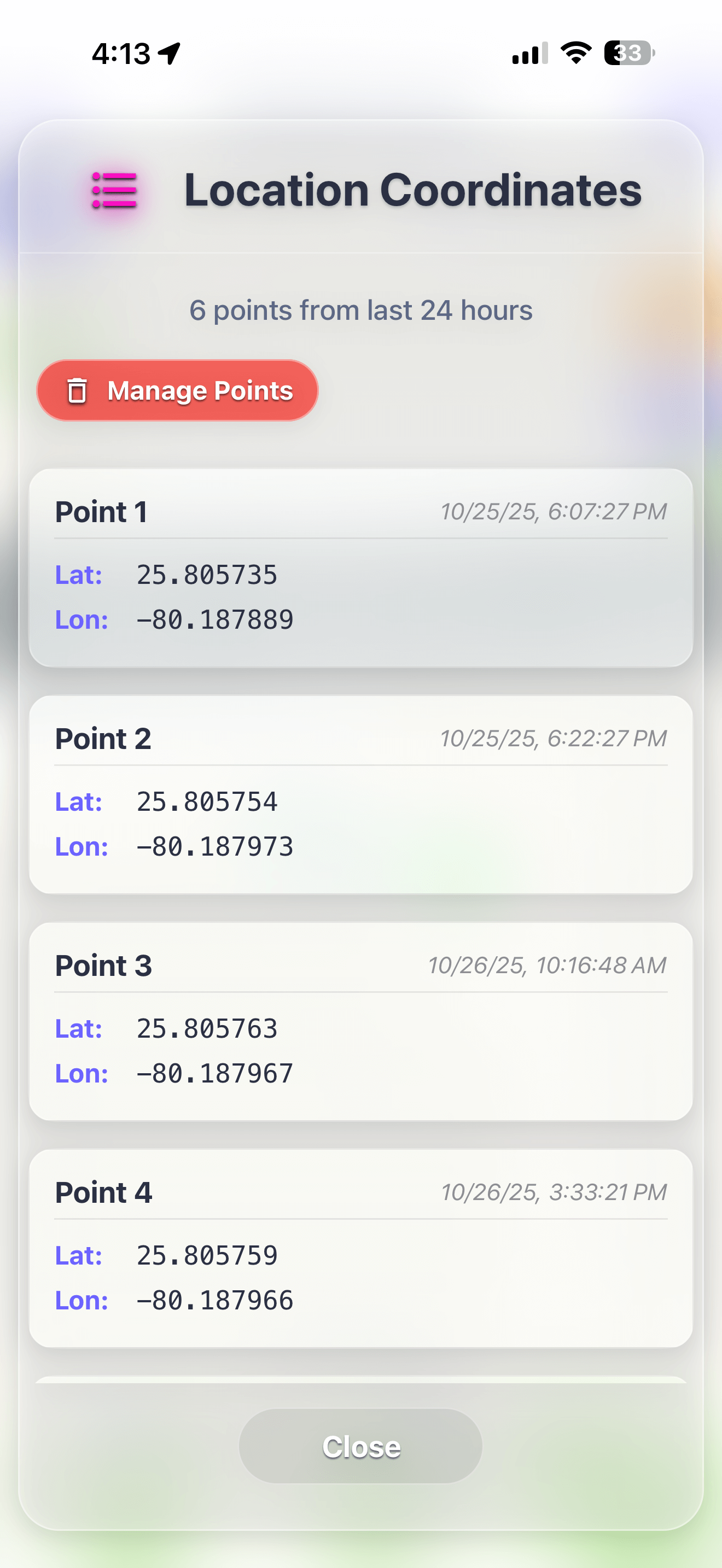 Manage your location data